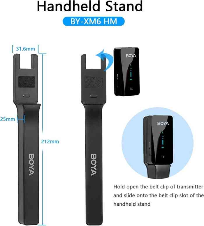 Boya BY-XM6 HM Wireless Microphone Handheld Holder